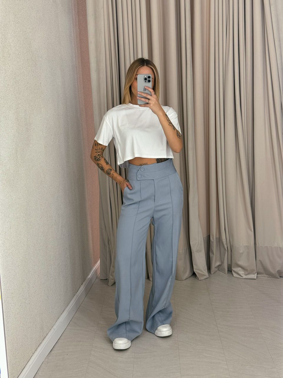 CALÇA MABEL PANTALONA CINZA