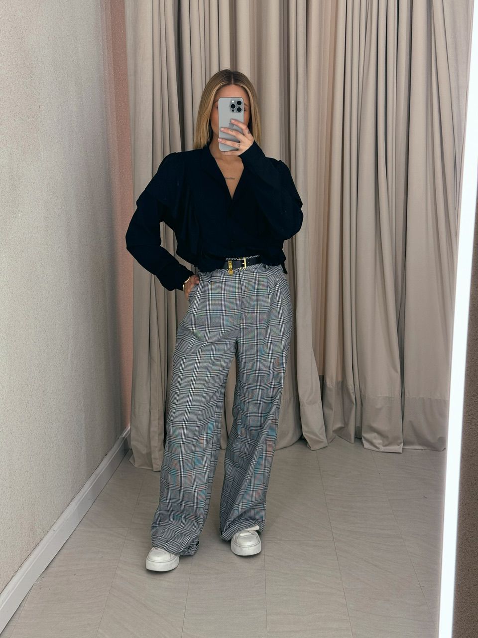 CAMISA DALILA BABADO PRETA