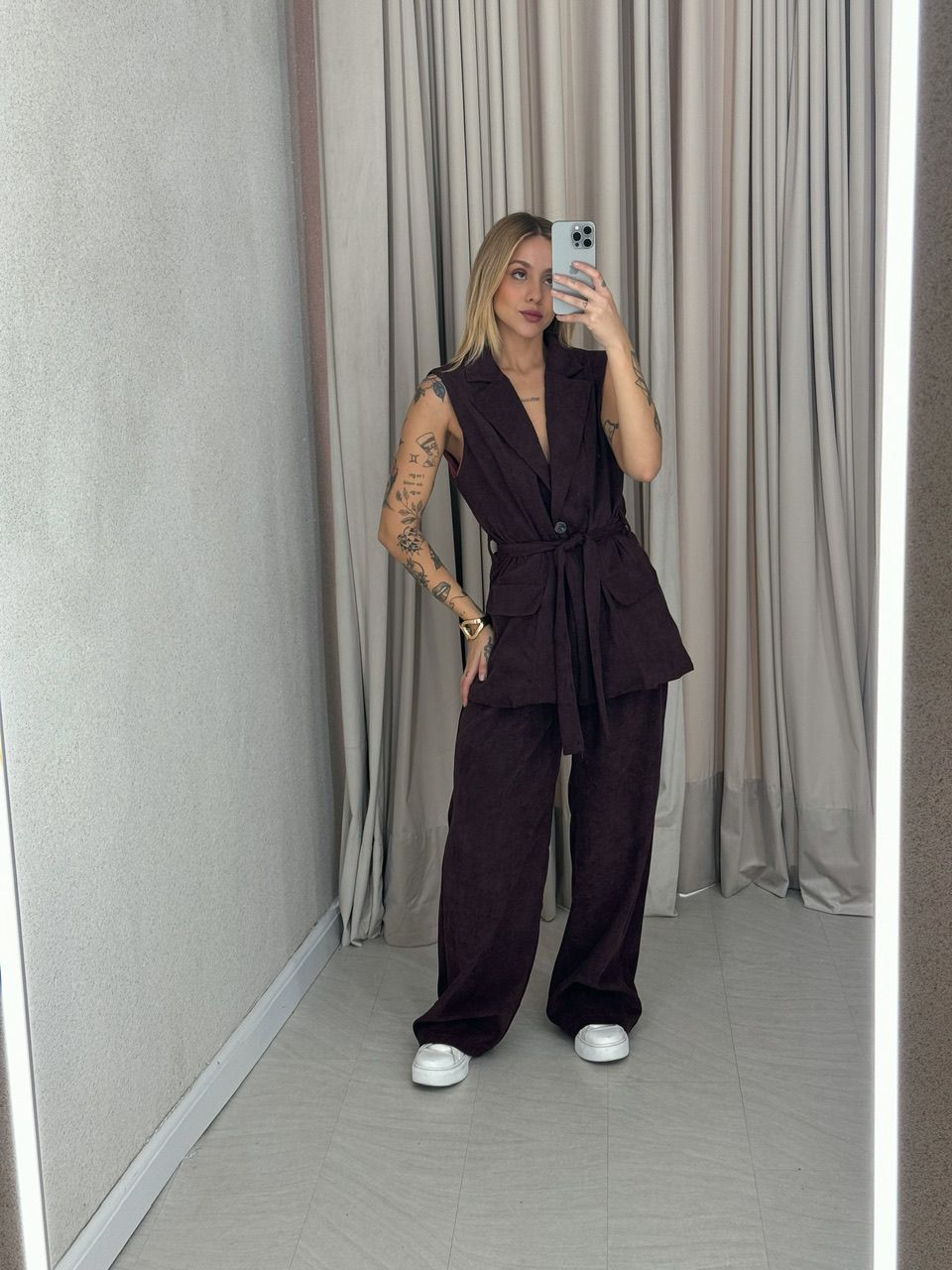 CONJUNTO ADELE COTELÊ VINHO