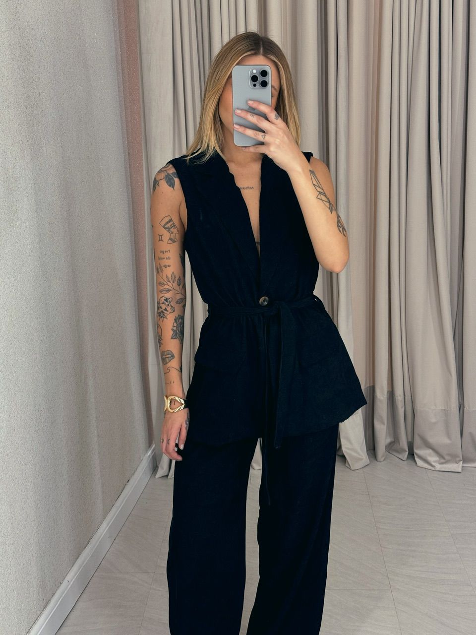 CONJUNTO ADELE COTELÊ PRETO