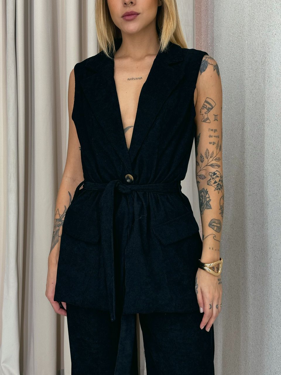 CONJUNTO ADELE COTELÊ PRETO