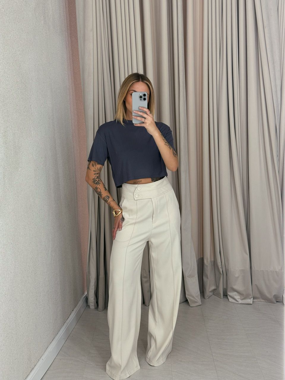 CROPPED MARIA BASIC CINZA ESCURO