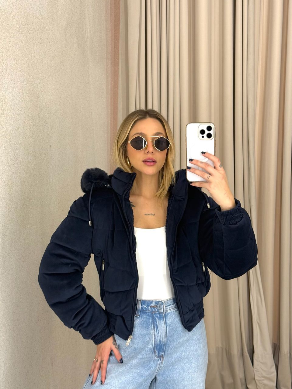 PUFFER BEATRIZ PELINHOS MARINHO