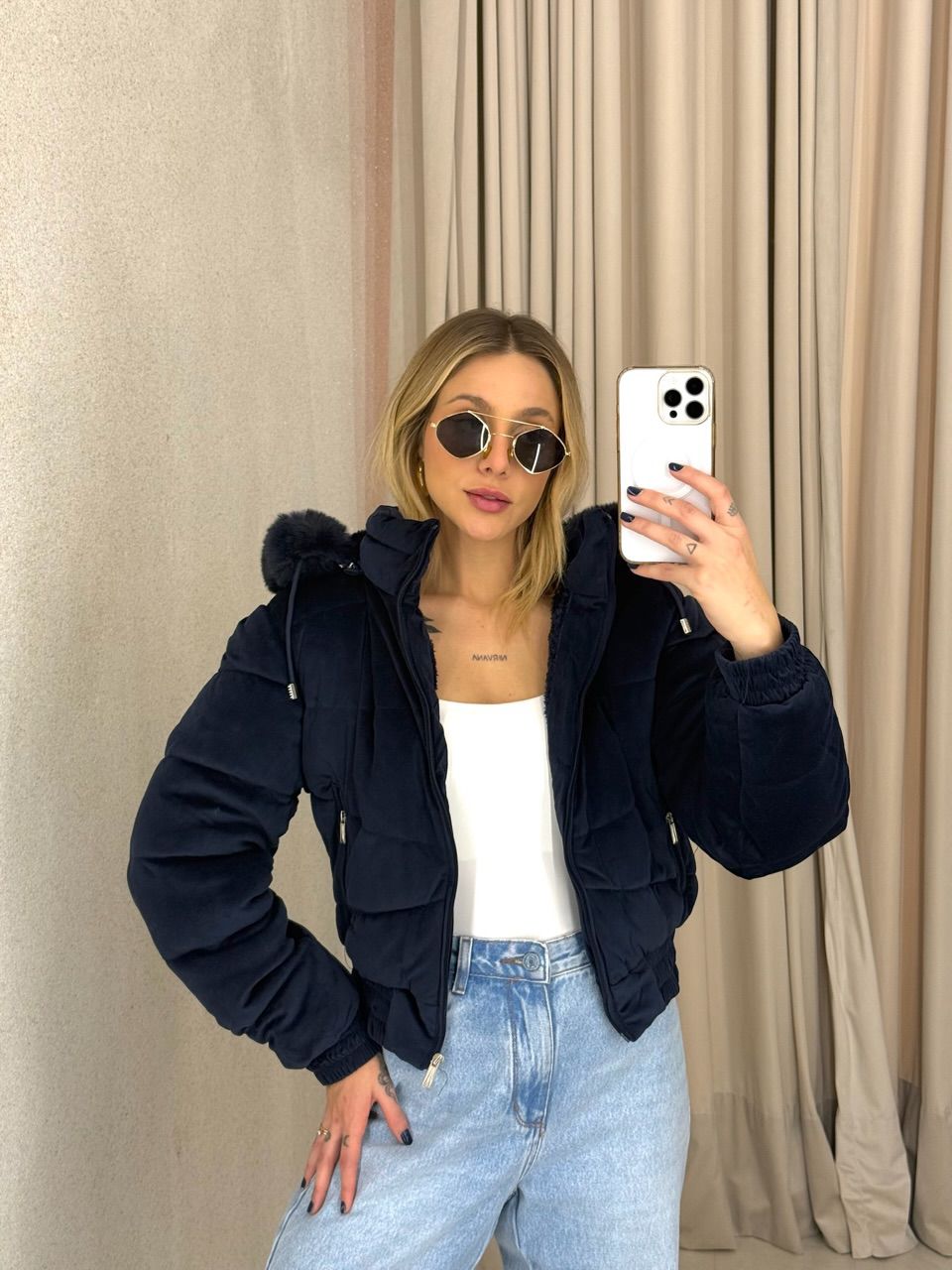 PUFFER BEATRIZ PELINHOS MARINHO