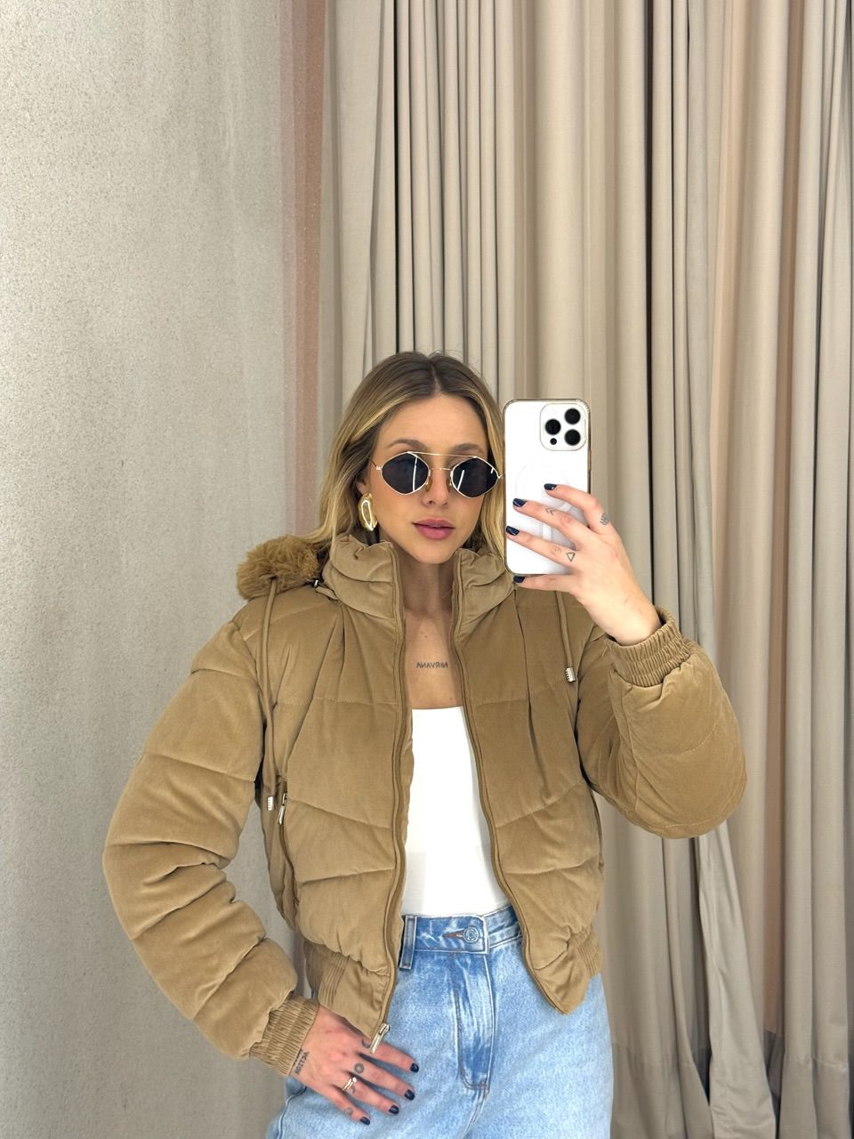 PUFFER BEATRIZ PELINHOS NUDE