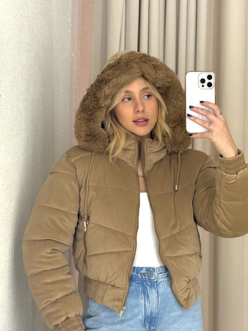 PUFFER BEATRIZ PELINHOS NUDE