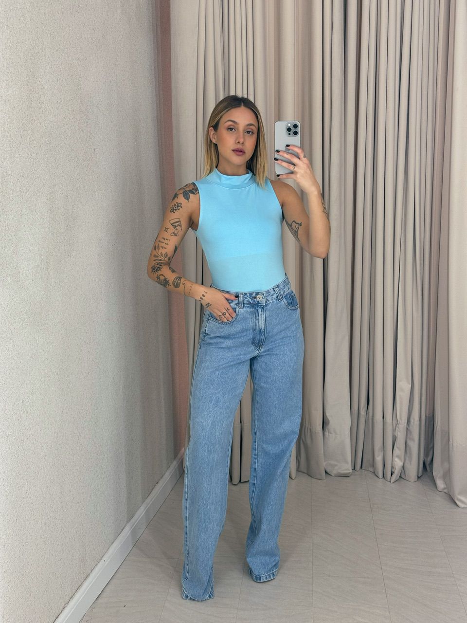 BODY STER LISO BABY BLUE
