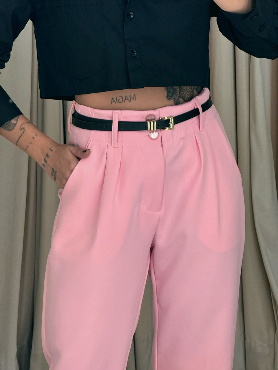 CALÇA SIMONE CENOURA BABY PINK