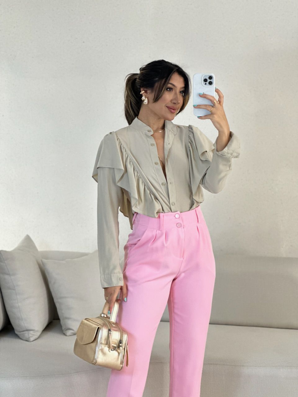 CALÇA SIMONE CENOURA BABY PINK