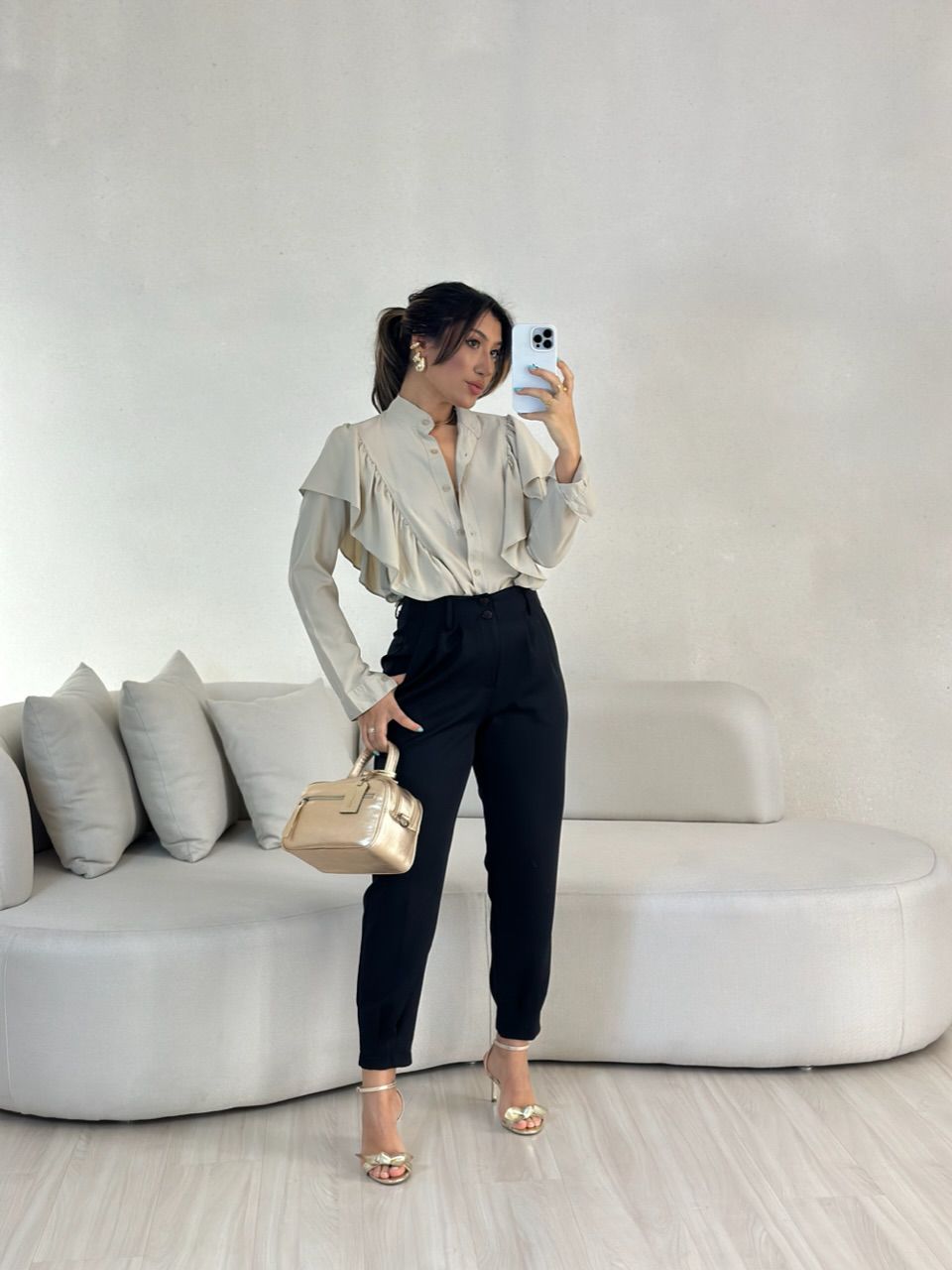 CALÇA SIMONE CENOURA Preta