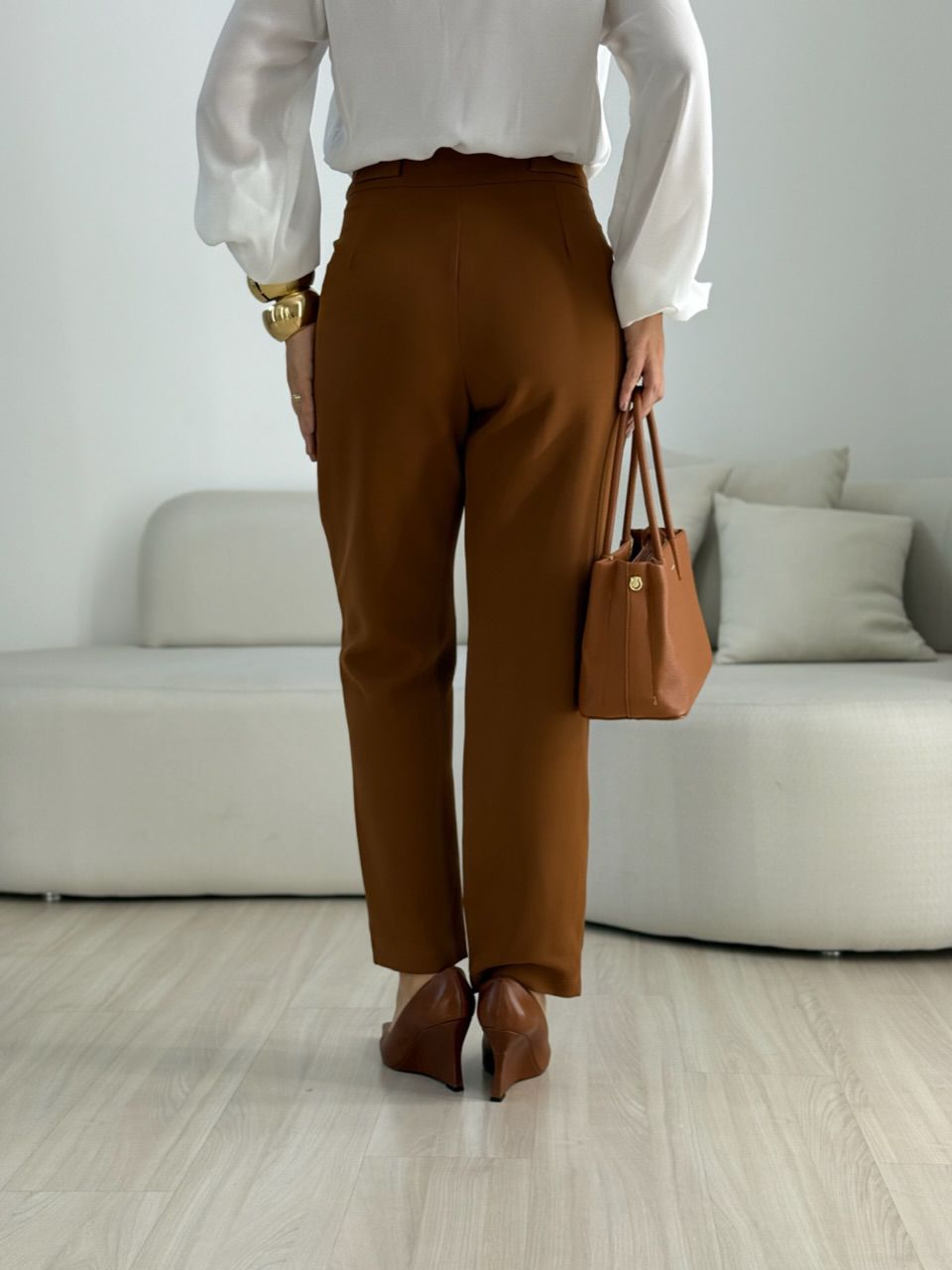 CALÇA ELEONORA SKINNY CARAMELO