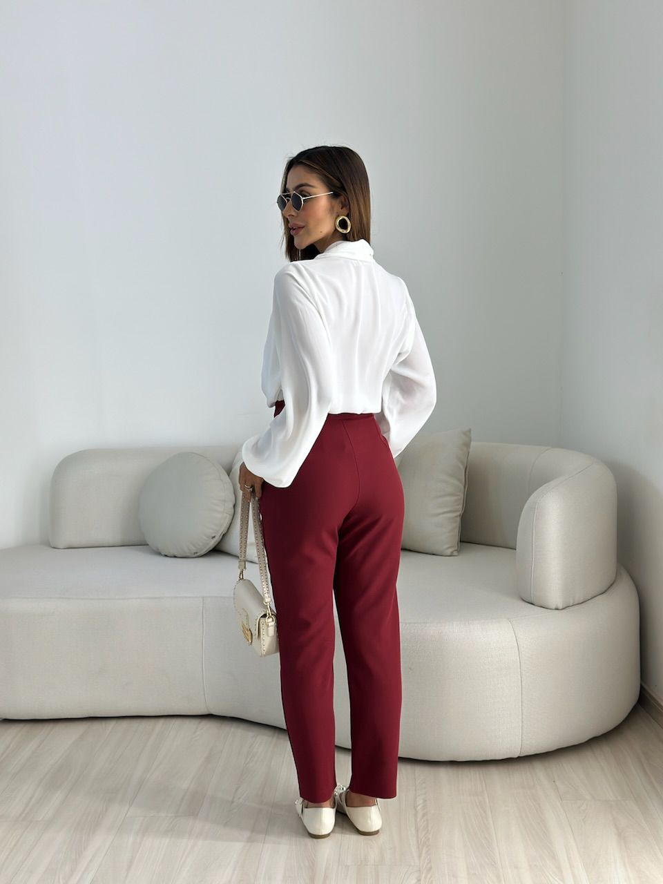 CALÇA ELEONORA SKINNY VINHO