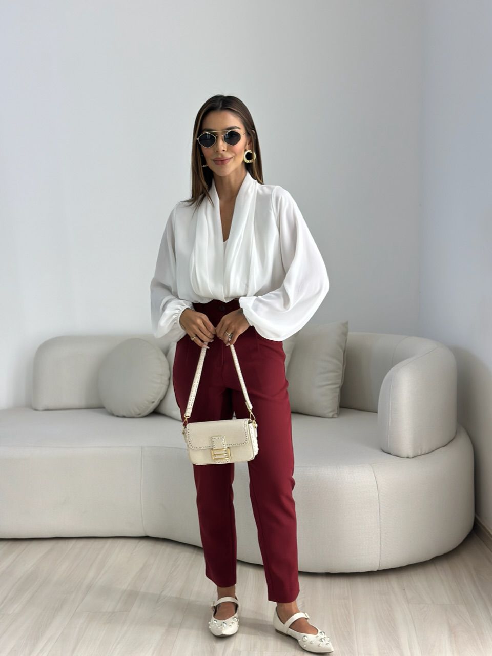 CALÇA ELEONORA SKINNY VINHO