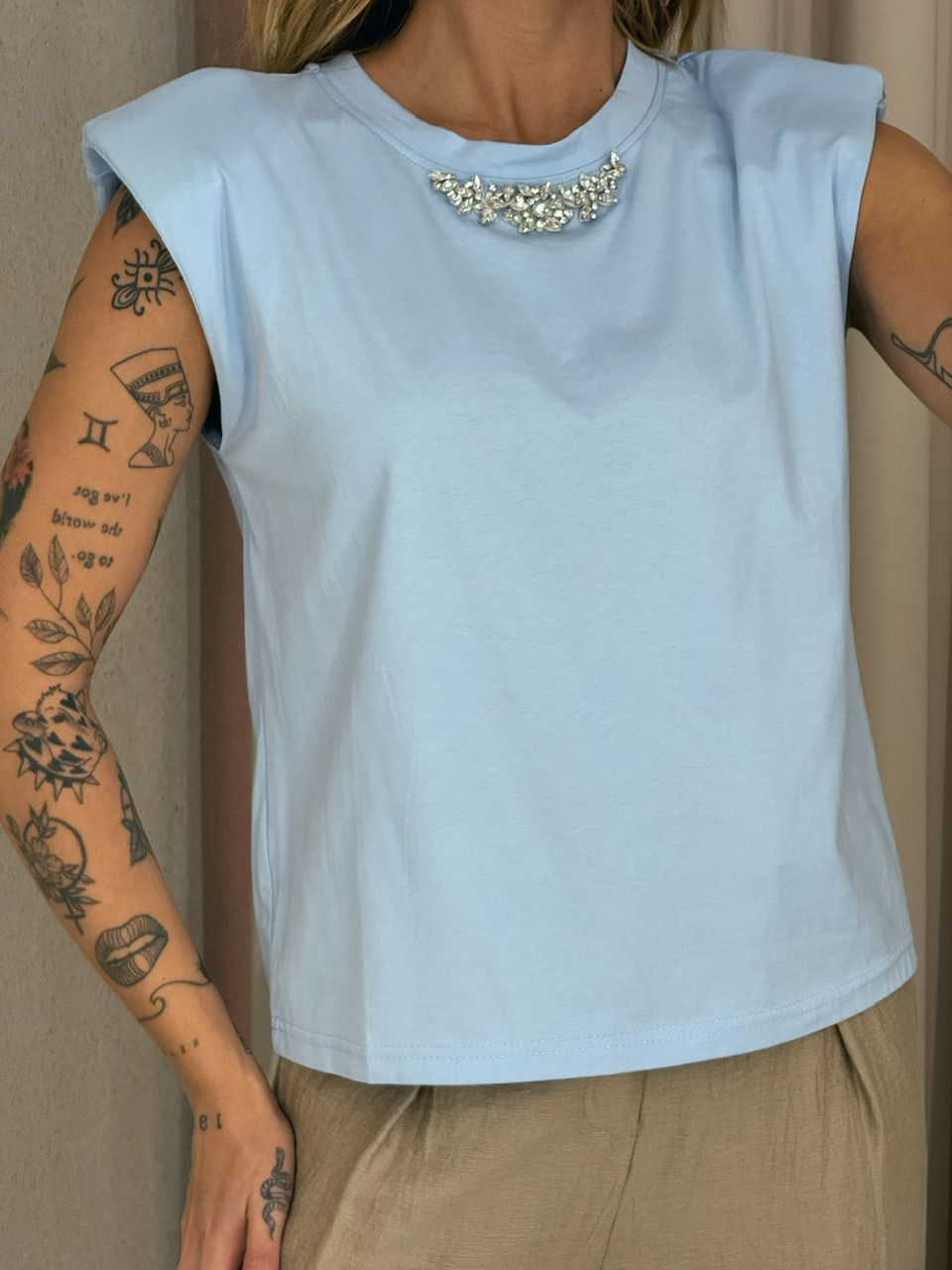 BLUSA MAITÊ MUSCLE AZUL