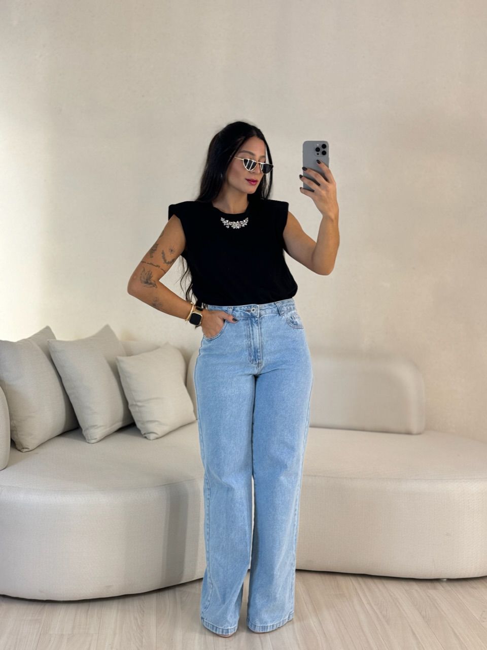 BLUSA MAITÊ MUSCLE PRETA