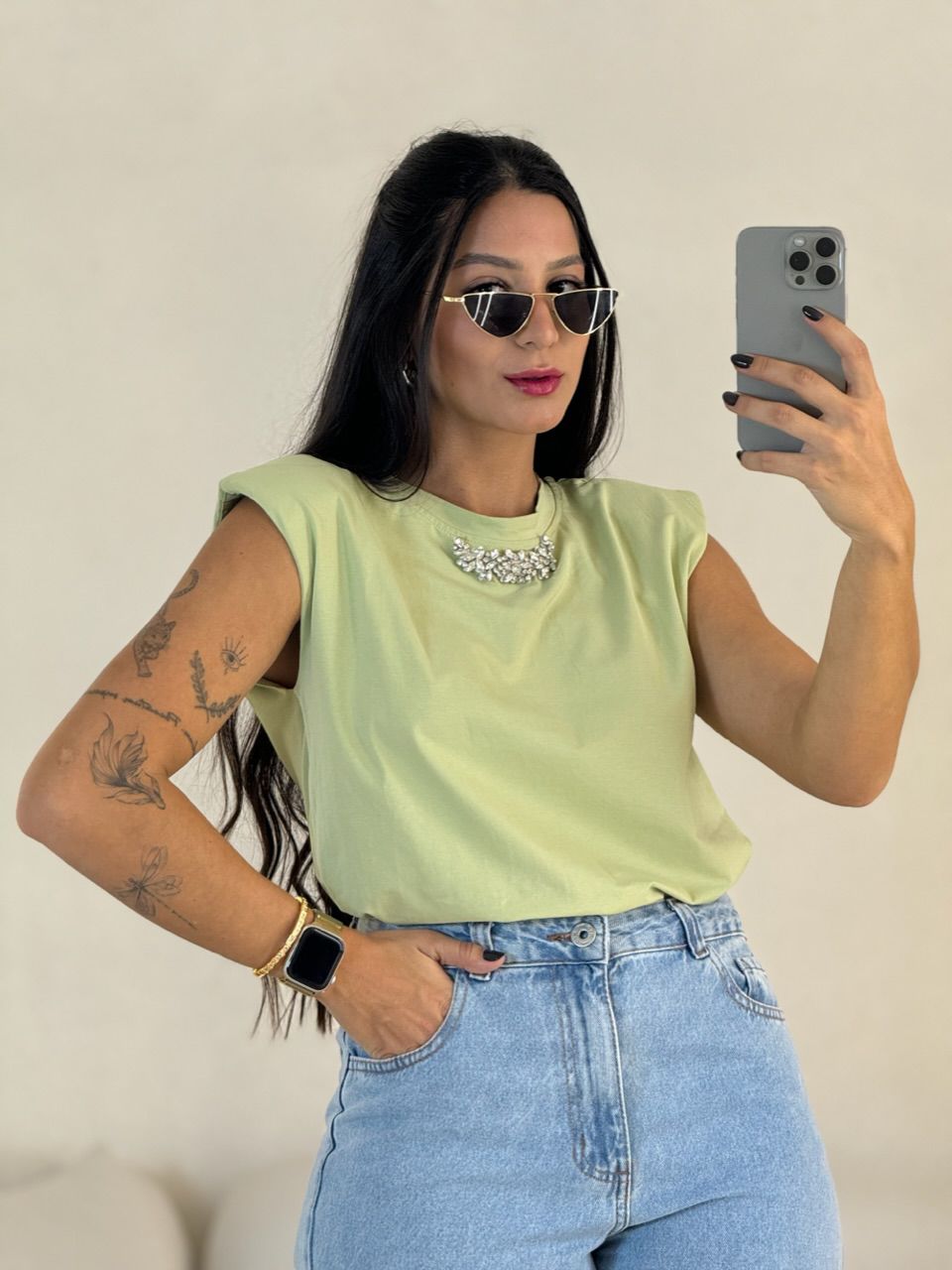 BLUSA MAITÊ MUSCLE VERDE