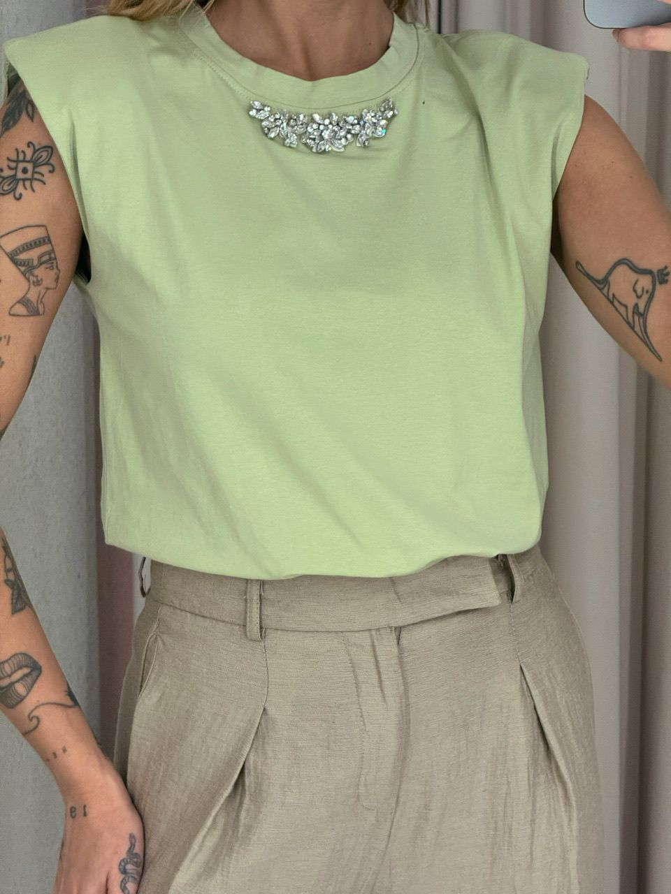 BLUSA MAITÊ MUSCLE VERDE