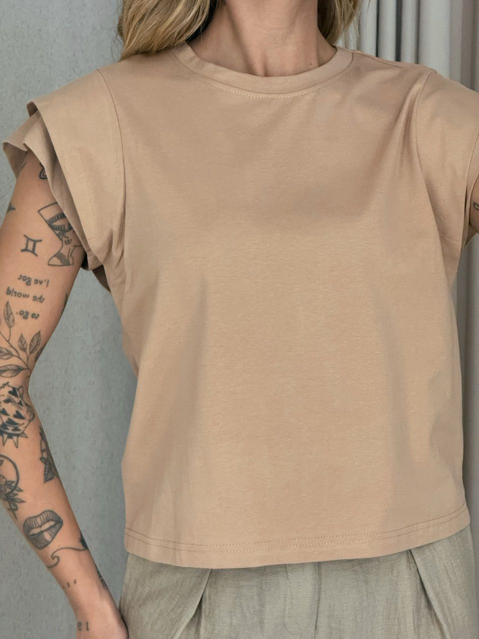 BLUSA MAYA DETALHE MANGA NUDE