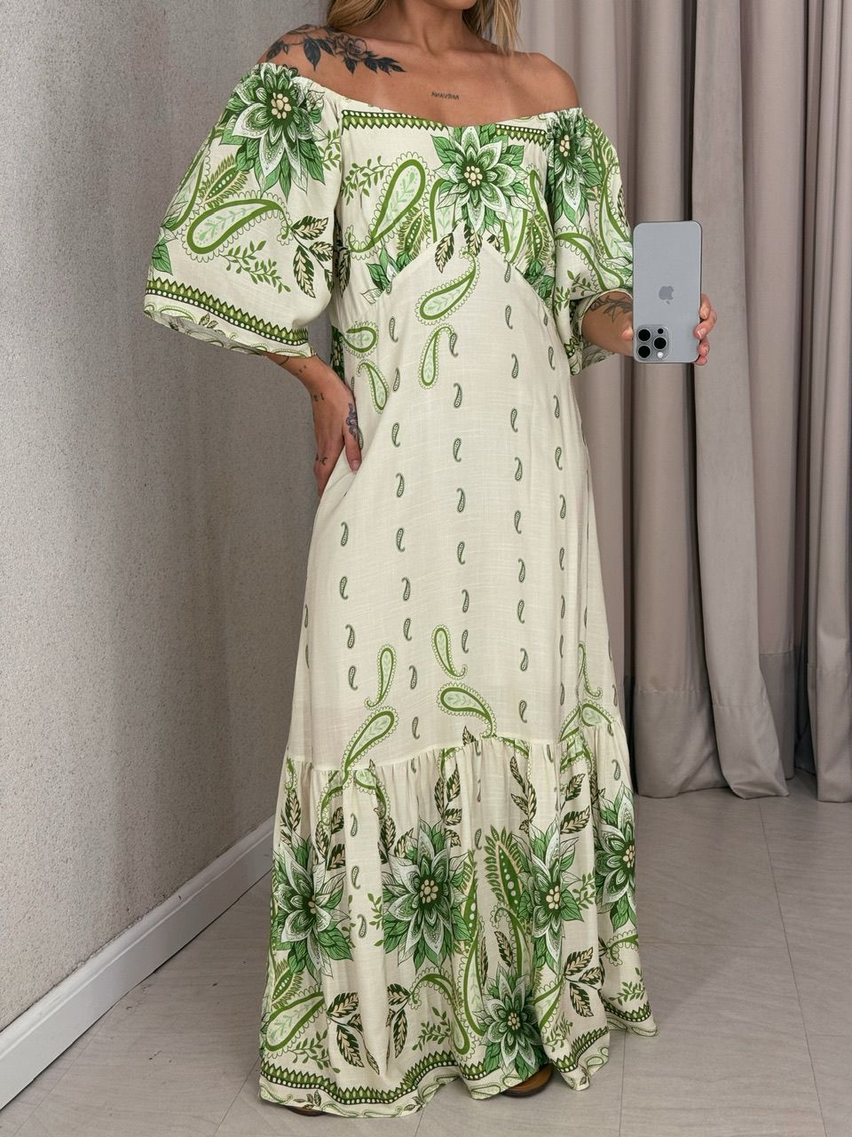 VESTIDO JÚLIA ESTAMPADO VERDE