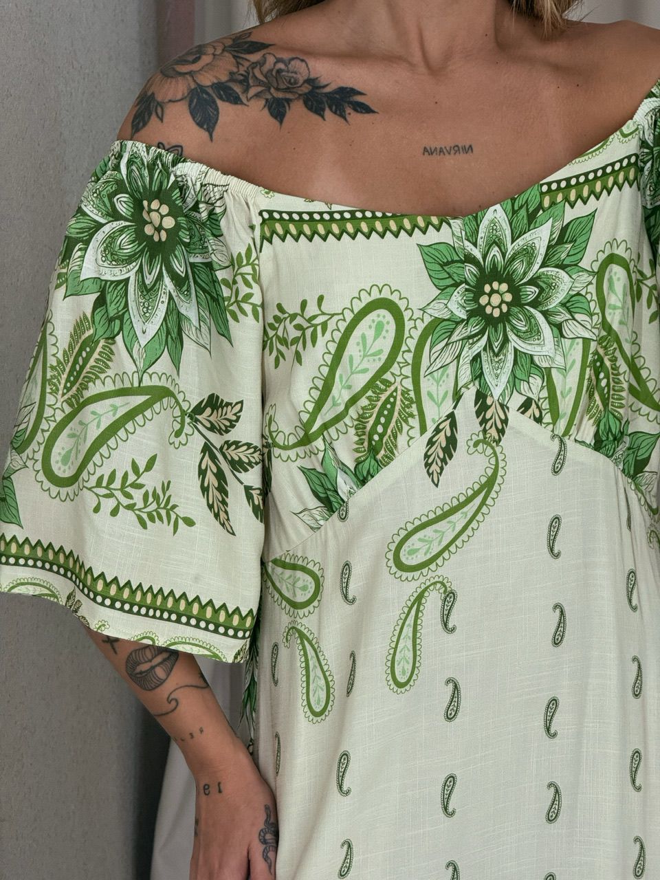 VESTIDO JÚLIA ESTAMPADO VERDE