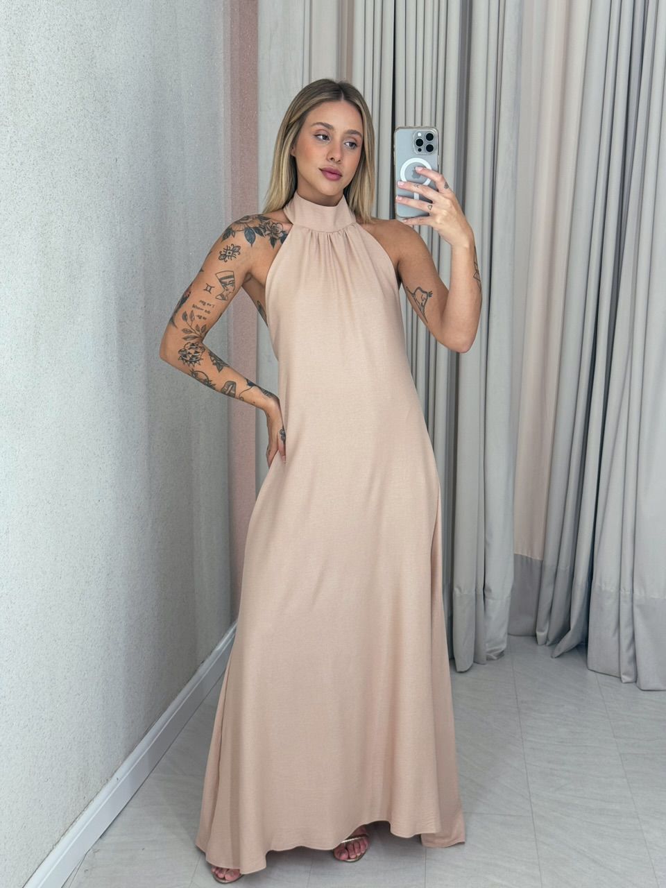 VESTIDO GLENDA CF Nude - 0058940049 - CAROLLA FERRARO