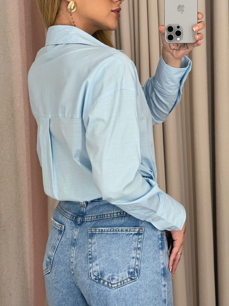 CAMISA NICOLE LISA AZUL