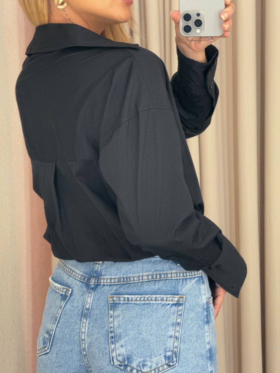 CAMISA NICOLE LISA PRETA