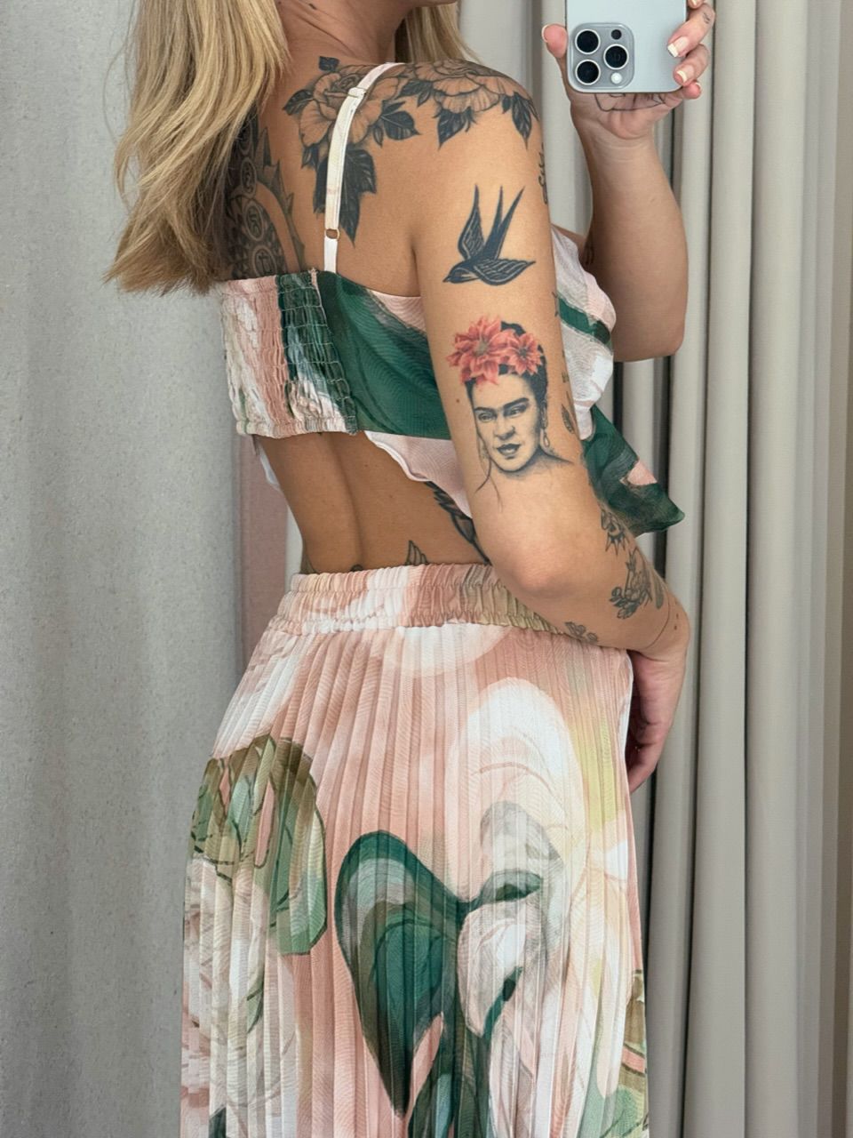 CONJUNTO ANA HELENA PLISSADO NUDE