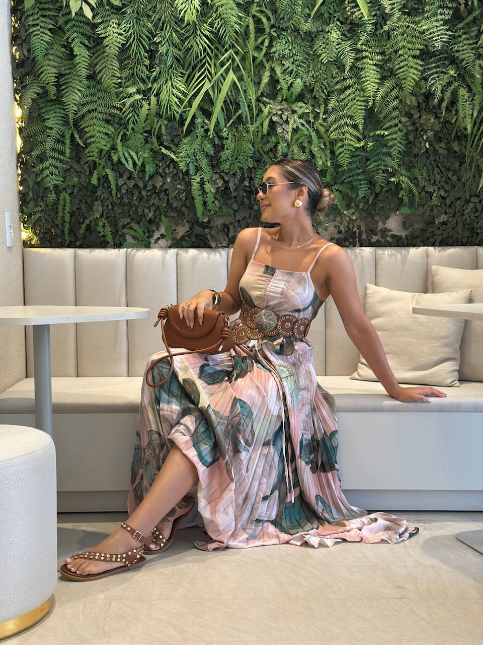 CONJUNTO ANA HELENA PLISSADO NUDE