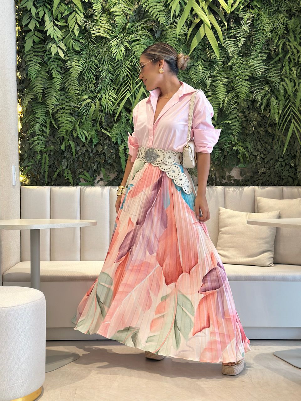 CONJUNTO ANA HELENA PLISSADO TROPICAL