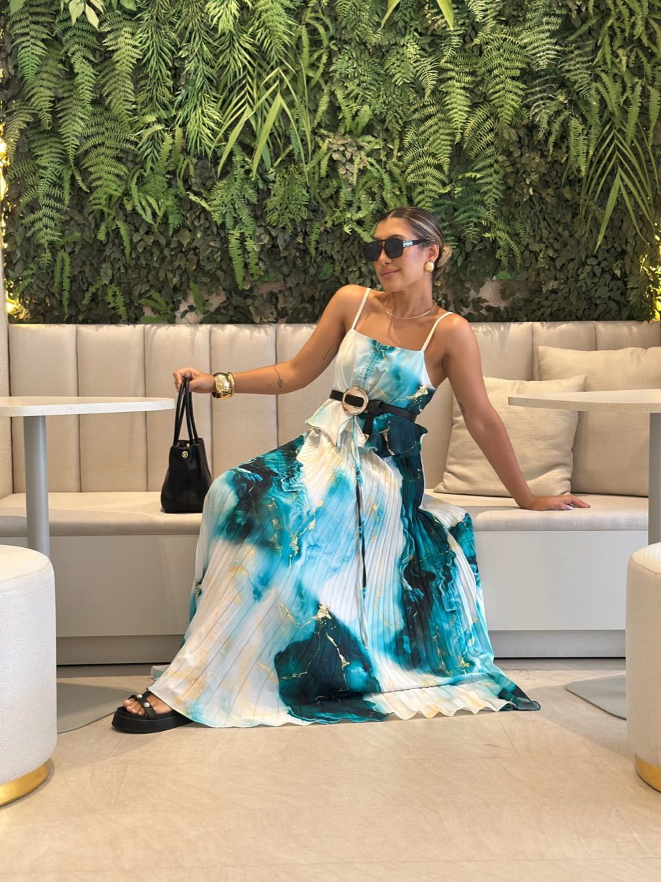 CONJUNTO ANA HELENA PLISSADO verde