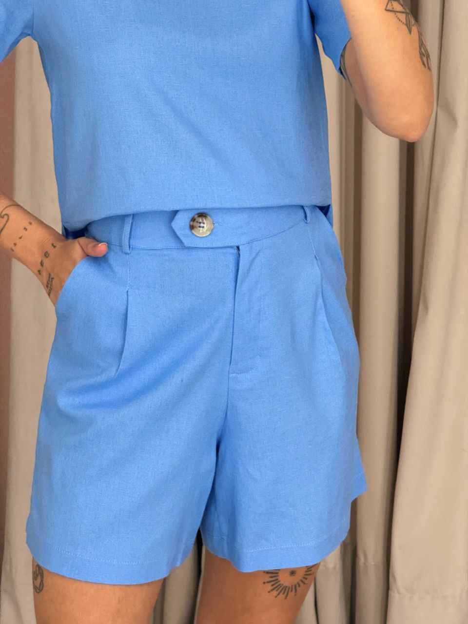 CONJUNTO TUANY Blusa azul