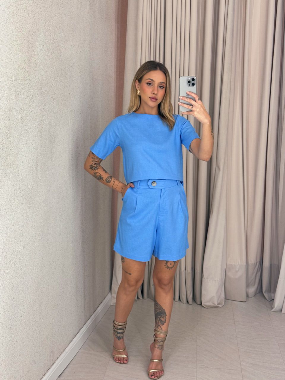 CONJUNTO TUANY Blusa azul