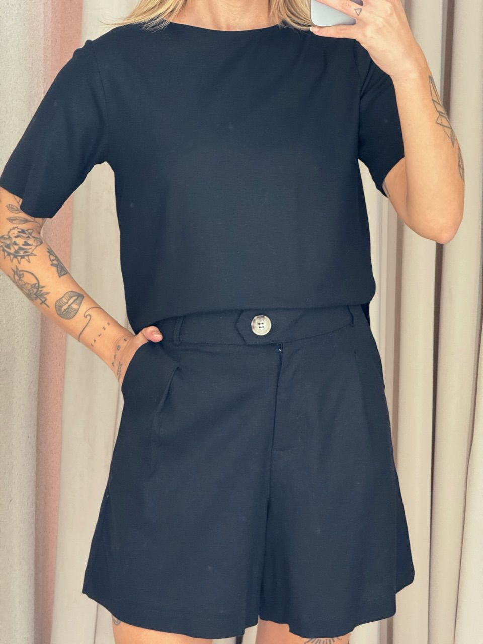 CONJUNTO TUANY Blusa preto
