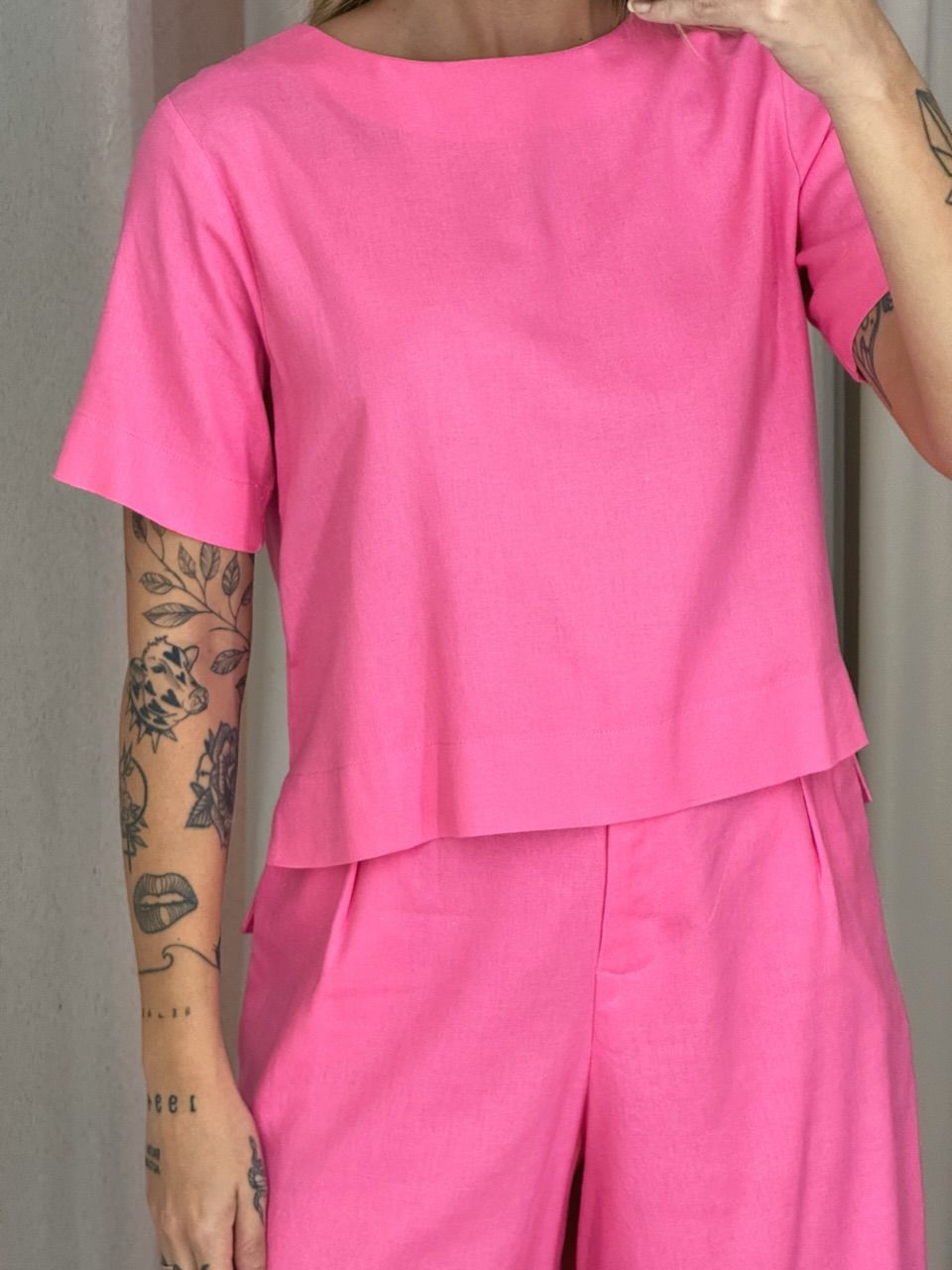 CONJUNTO TUANY Blusa Rosa