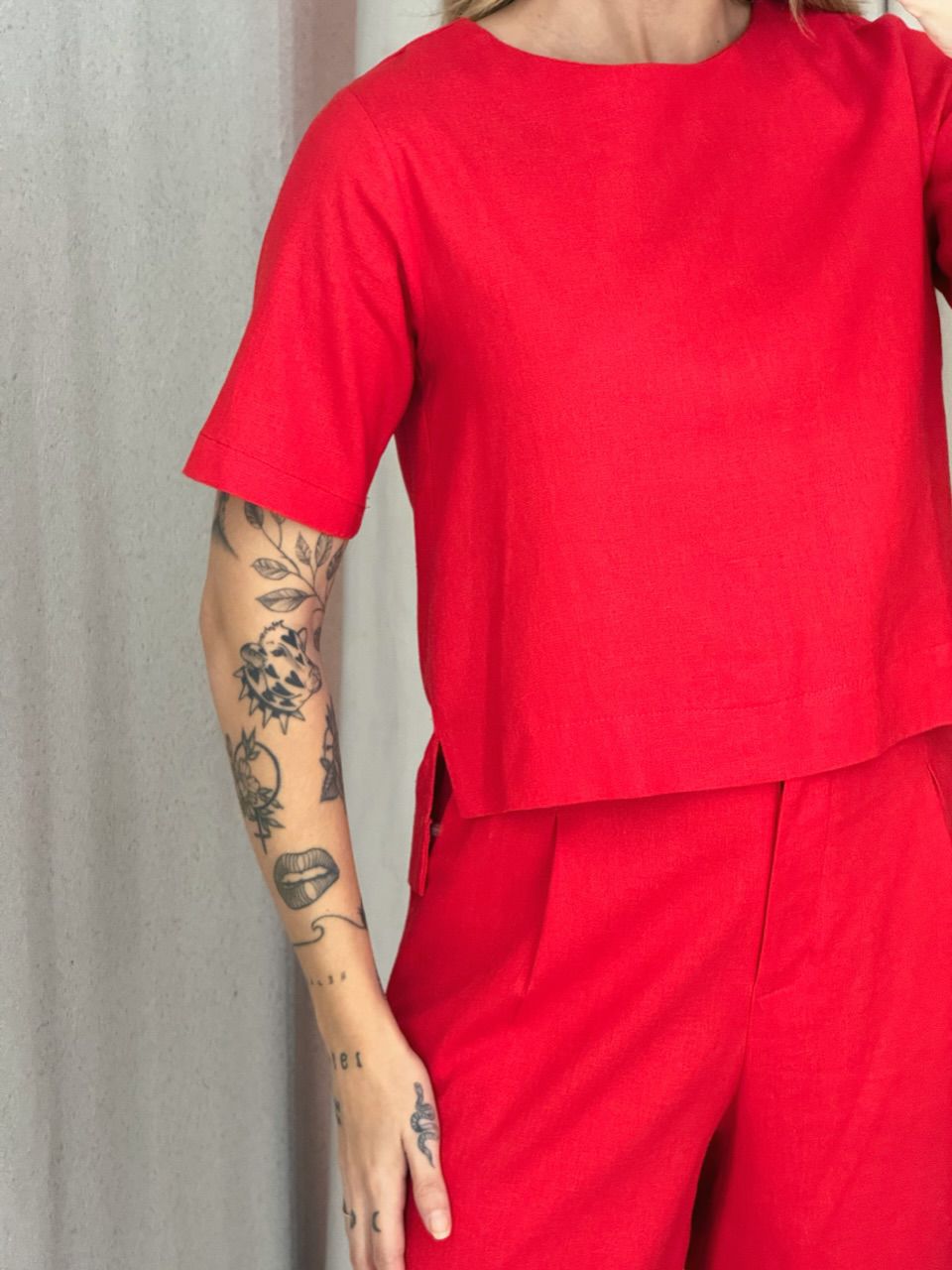 CONJUNTO TUANY Blusa vermelho