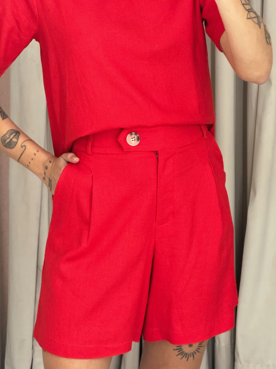CONJUNTO TUANY Blusa vermelho