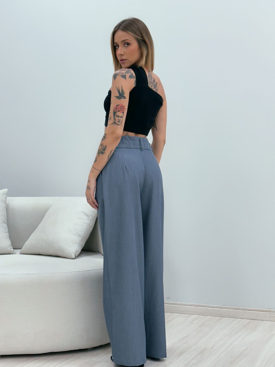 CALÇA ANA LIZ PANTALONA CINZA