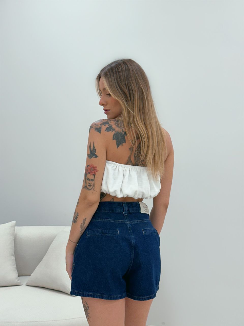 SHORT THALIA JEANS ESCURO