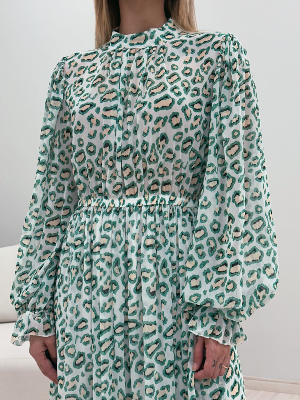 VESTIDO LONGO ONÇA VERDE