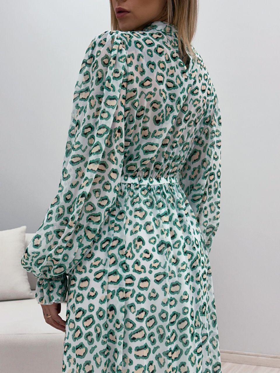 VESTIDO LONGO ONÇA VERDE