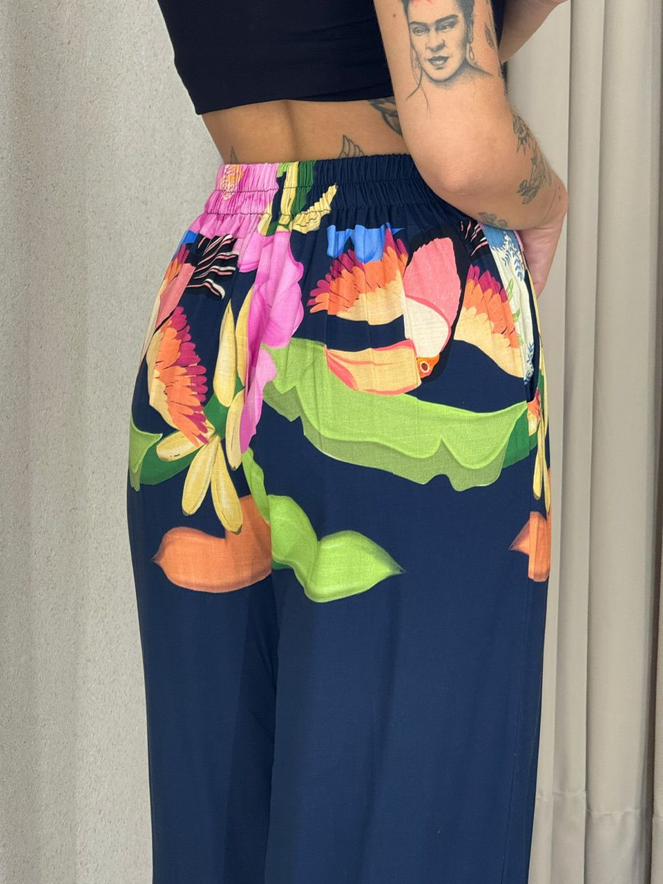 CALÇA NELY ESTAMPADA MARINHO