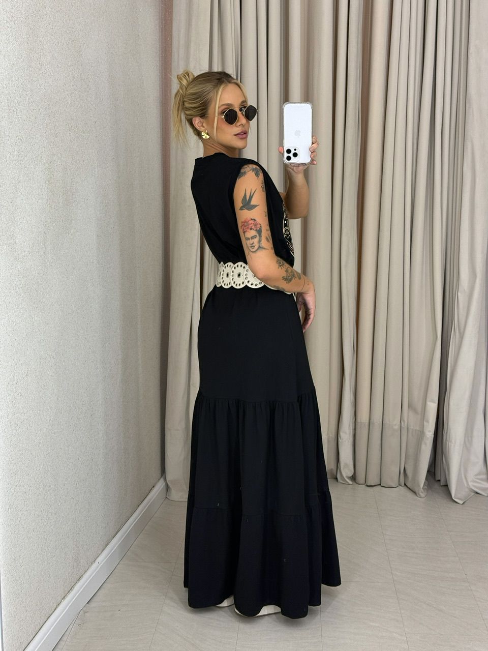 VESTIDO EDITH BOHO PRETO
