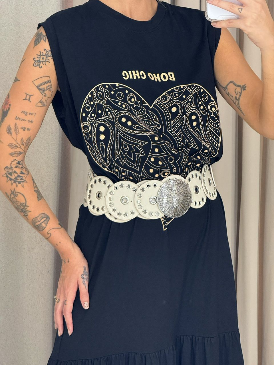 VESTIDO EDITH BOHO PRETO