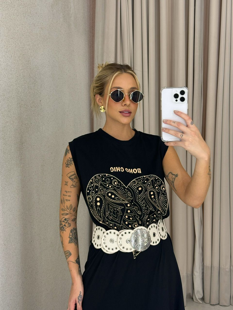 VESTIDO EDITH BOHO PRETO