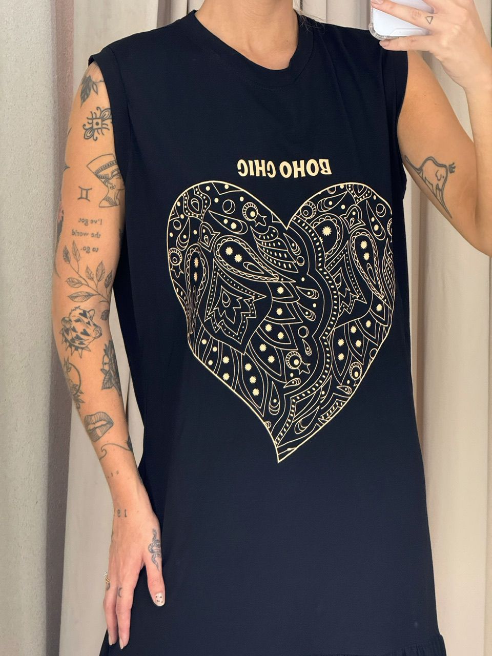 VESTIDO EDITH BOHO PRETO