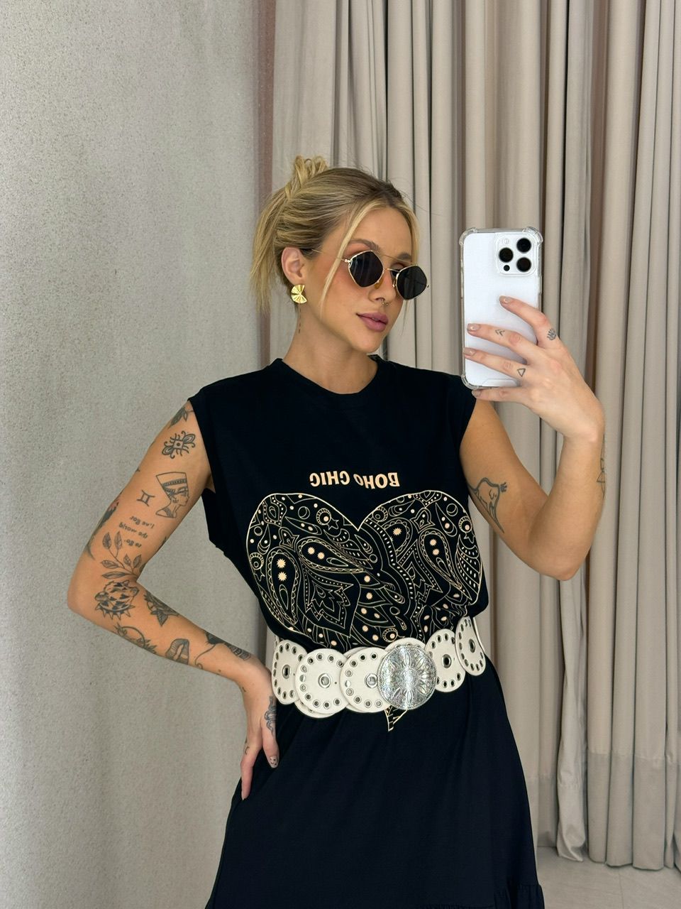 VESTIDO EDITH BOHO PRETO