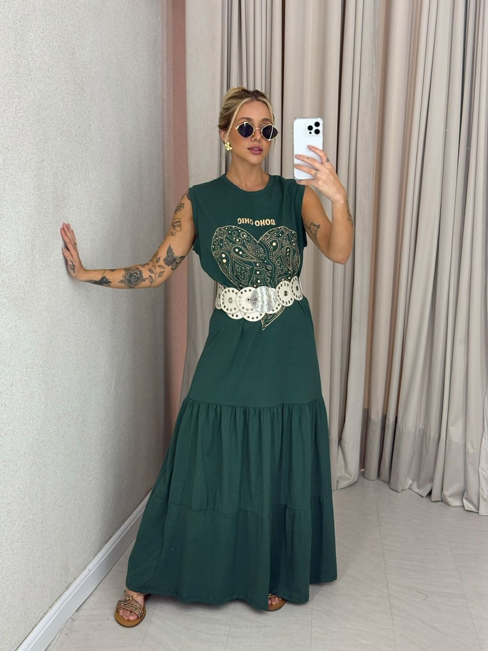 VESTIDO EDITH BOHO VERDE