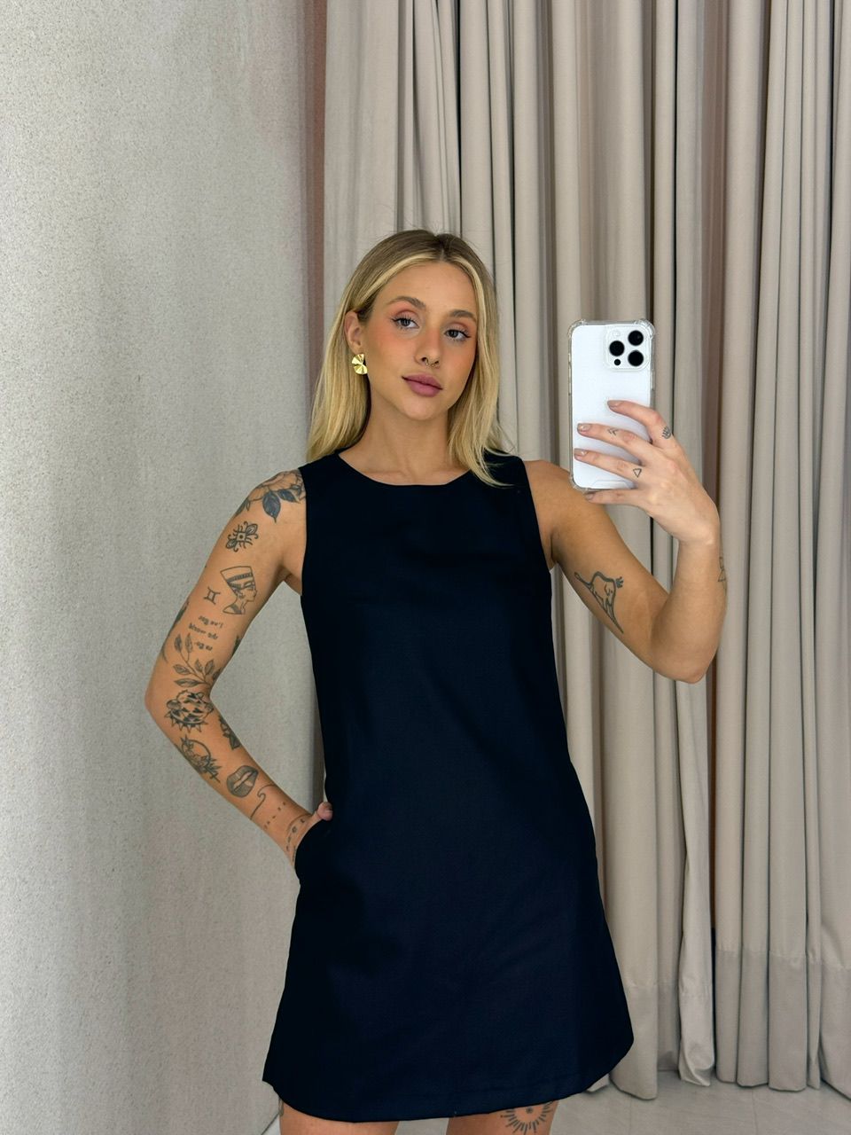 VESTIDO SAMIRA CURTO PRETO