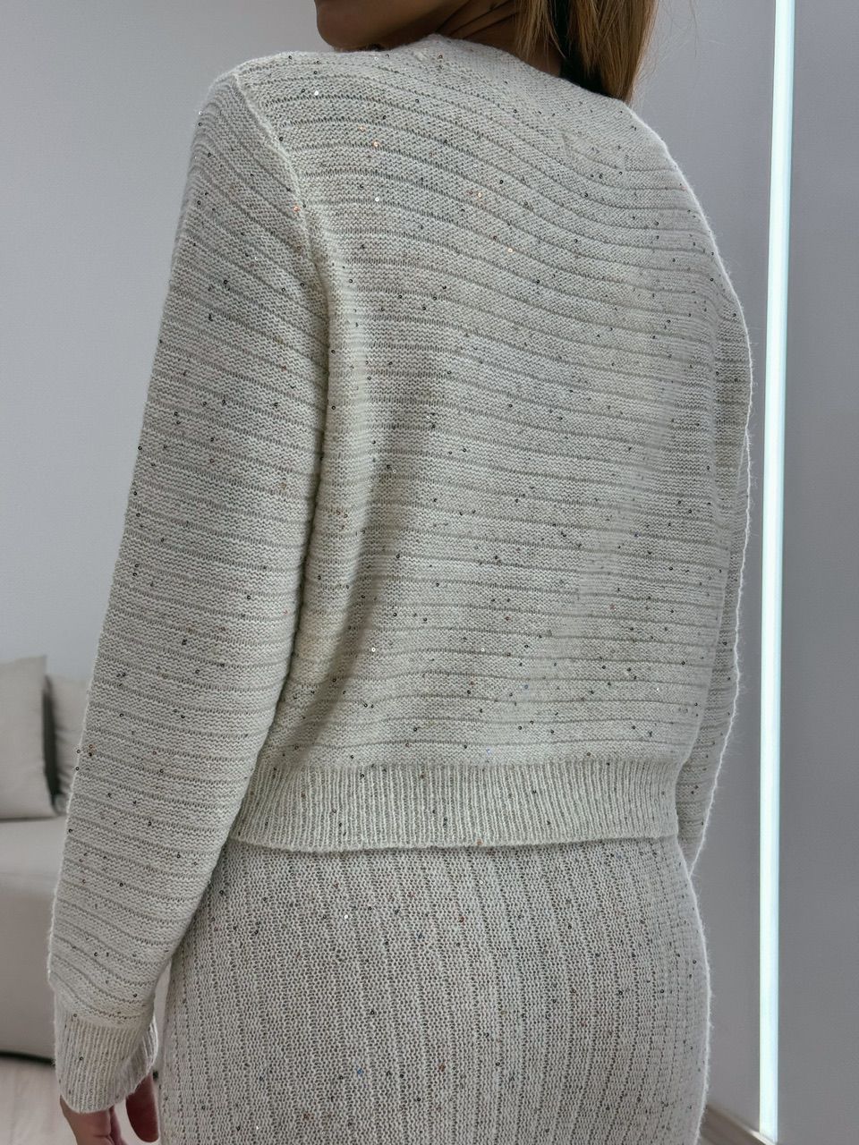 CONJUNTO TRICOT MINI PAETÊ OFF